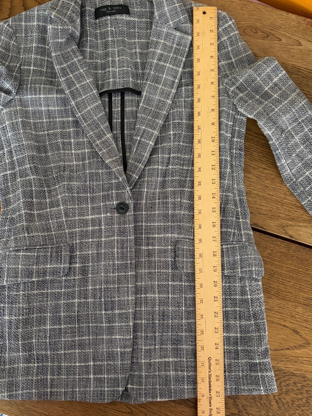 Rag & Bone grey check deconstructed check ames blazer (missing size) - Picture 14 of 16